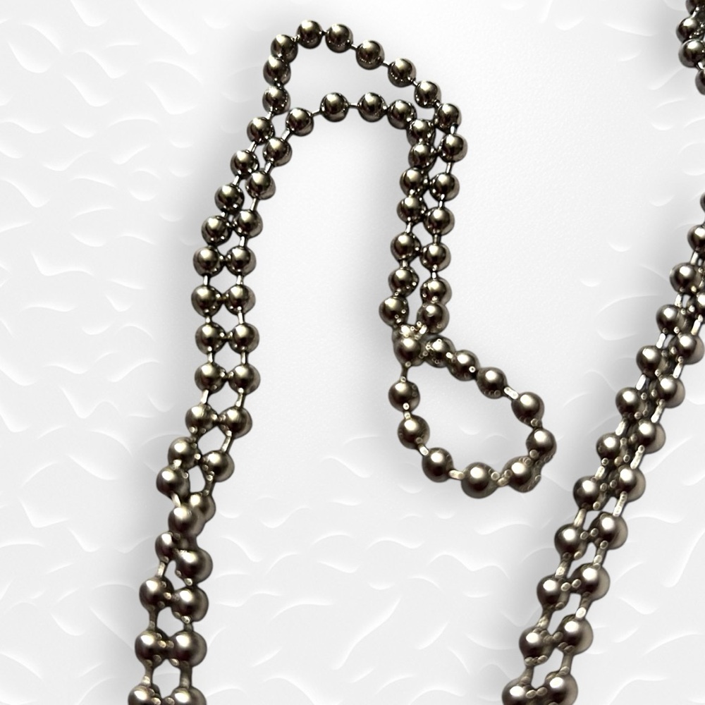 Supplies! 10 Ball Chain Dog Tag Necklaces - Picture 2 of 3